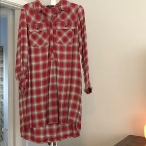 Plaid T-shirt dress